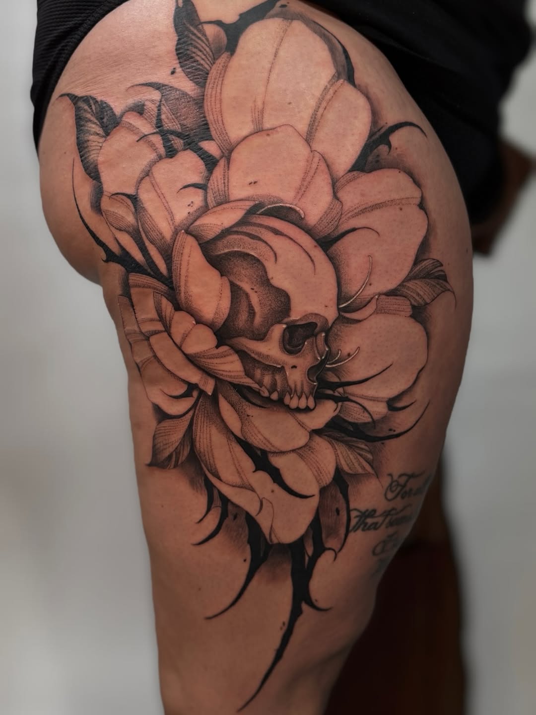 Tattoo by @morrisontattooer — black_and_grey, realism