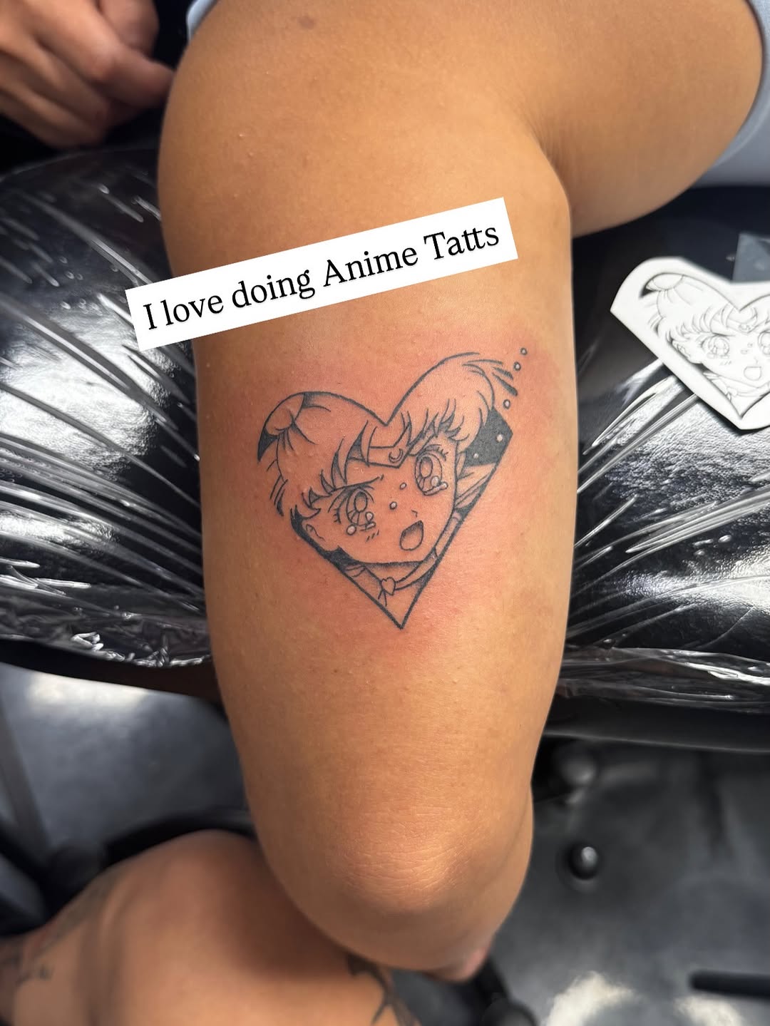 Tattoo by @marieamor_ink — anime, illustrative