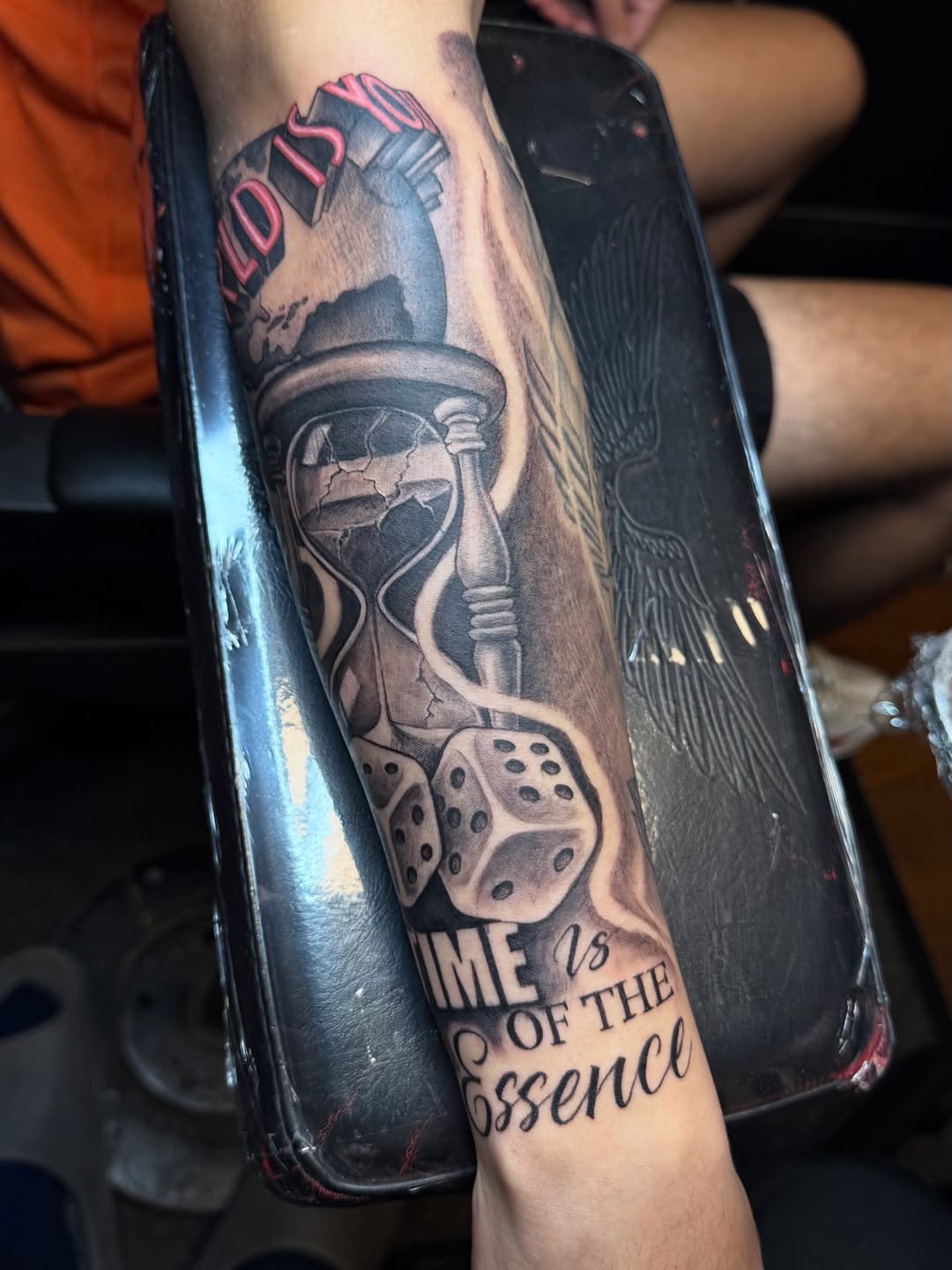 Tattoo by @jt_ink — black_and_grey, lettering_script