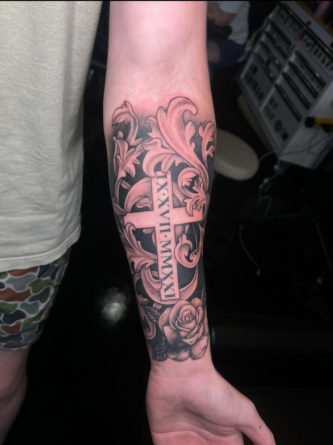 Tattoo by @kp_inktattoos_ โ black_and_grey, ornamental