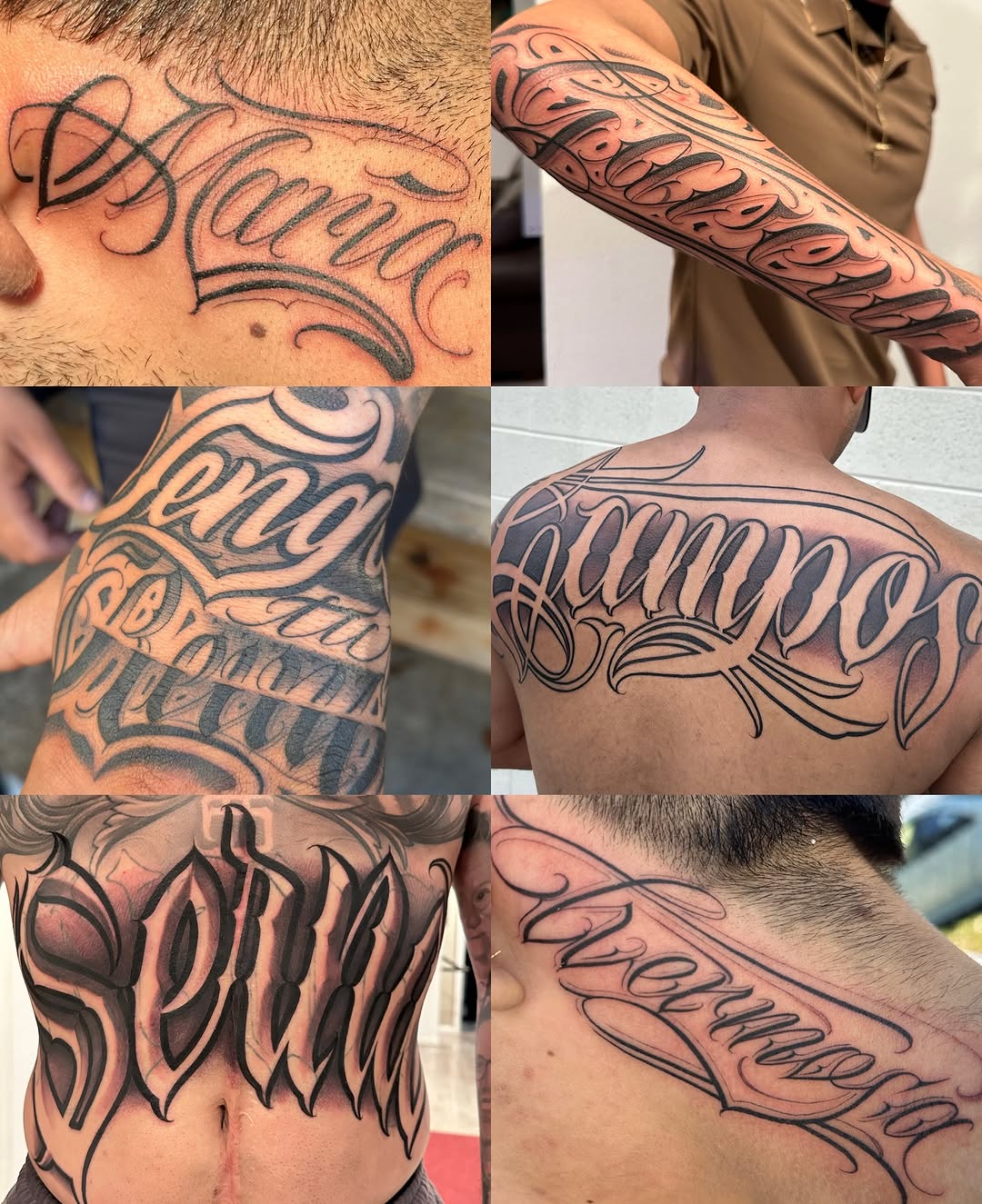 Tattoo by @mottatattoos โ lettering_script, chicano