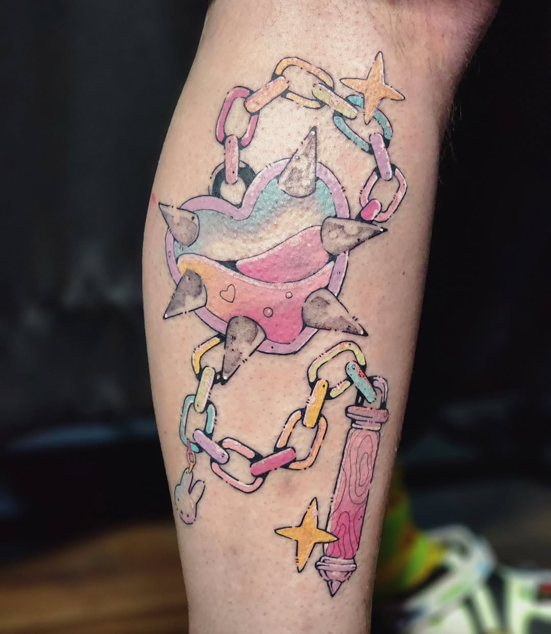 Tattoo by @mimmsytattoo — new_school, trash_polka