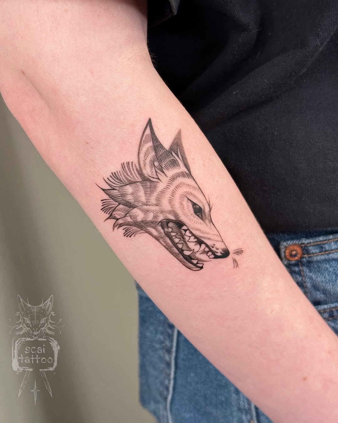 Tattoo by @scaitattoo โ illustrative, black_and_grey