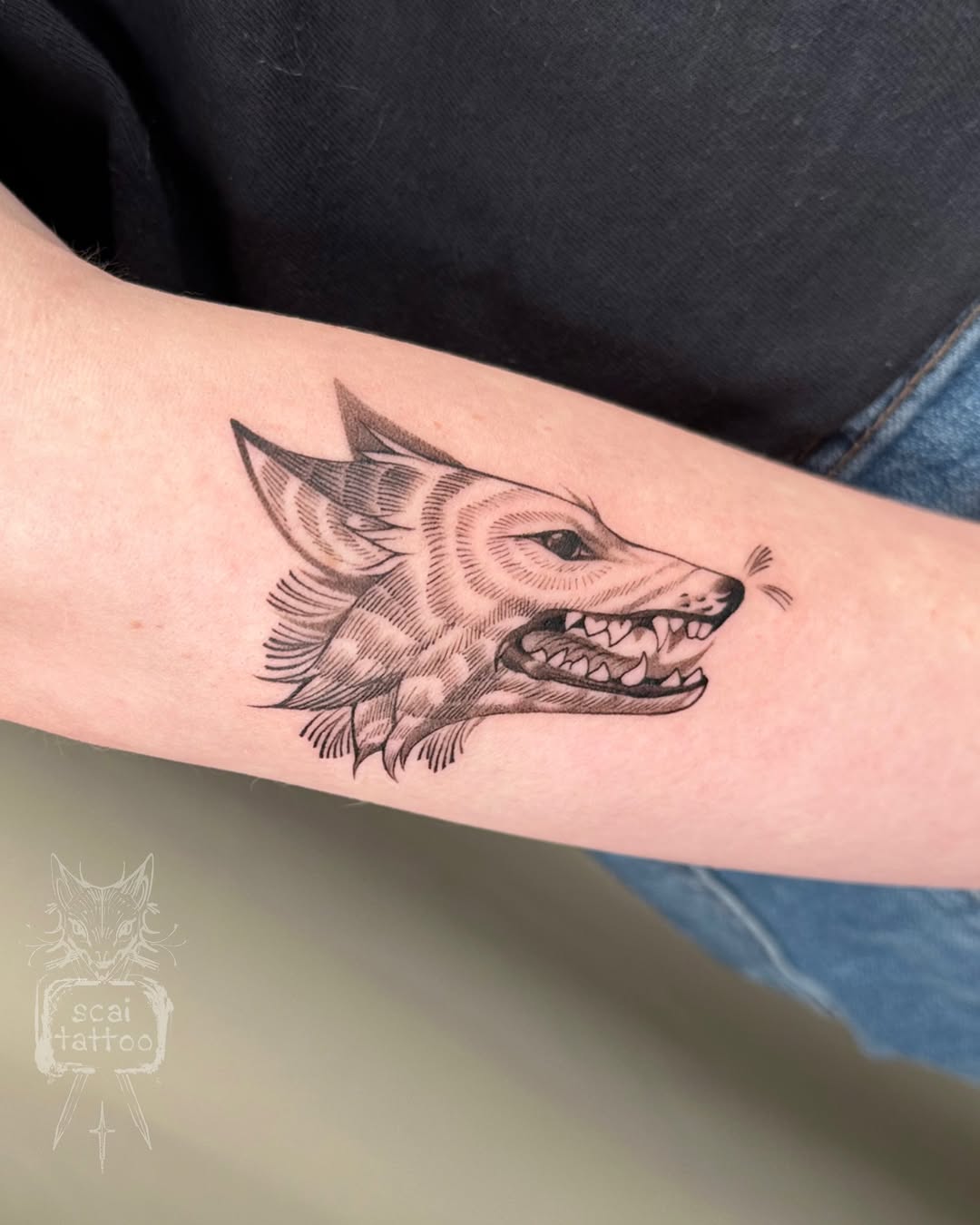 Tattoo by @scaitattoo โ black_and_grey, illustrative