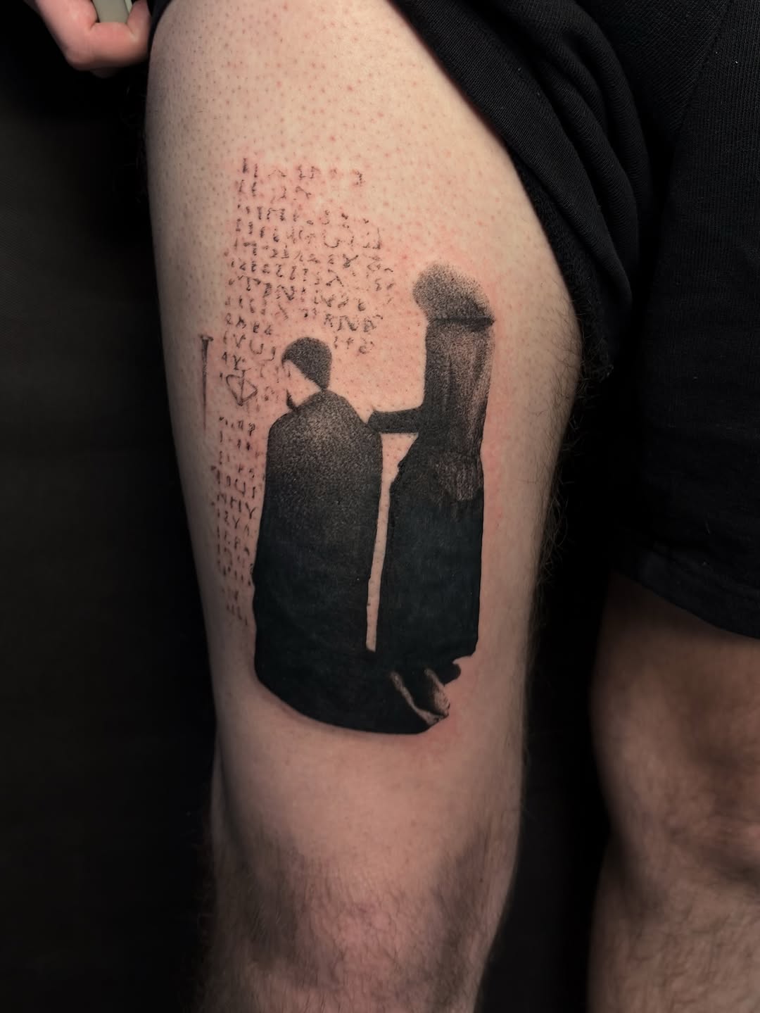 Tattoo by @web4tt — black_and_grey, lettering_script