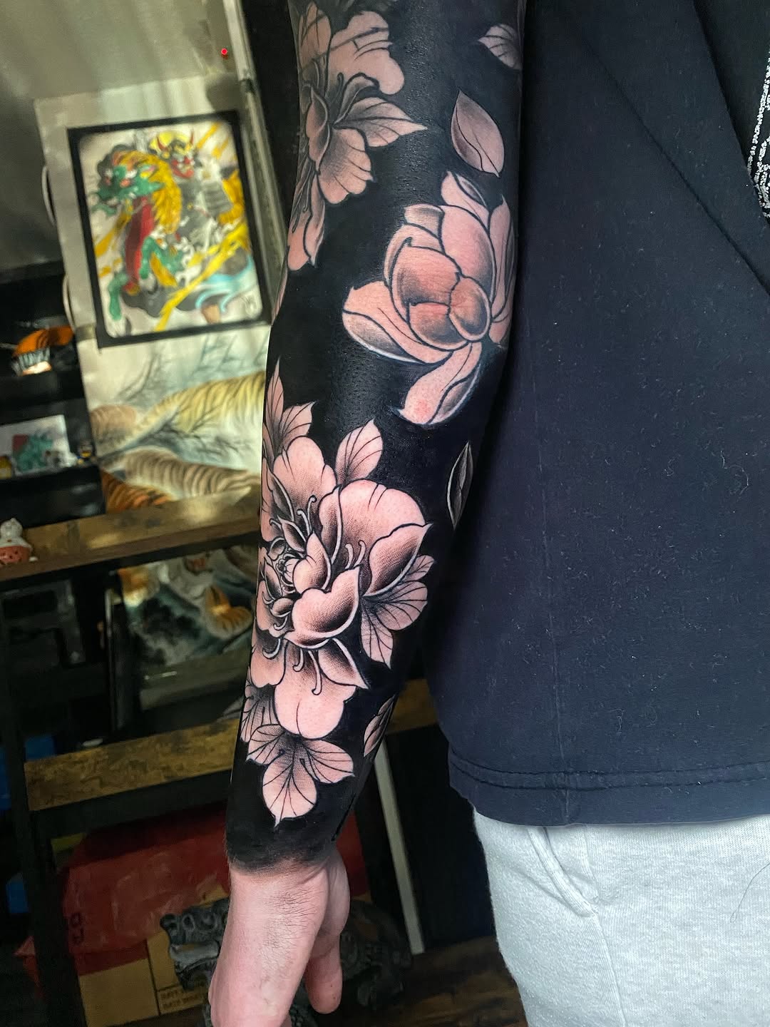 Tattoo by @tatumtatss — blackwork