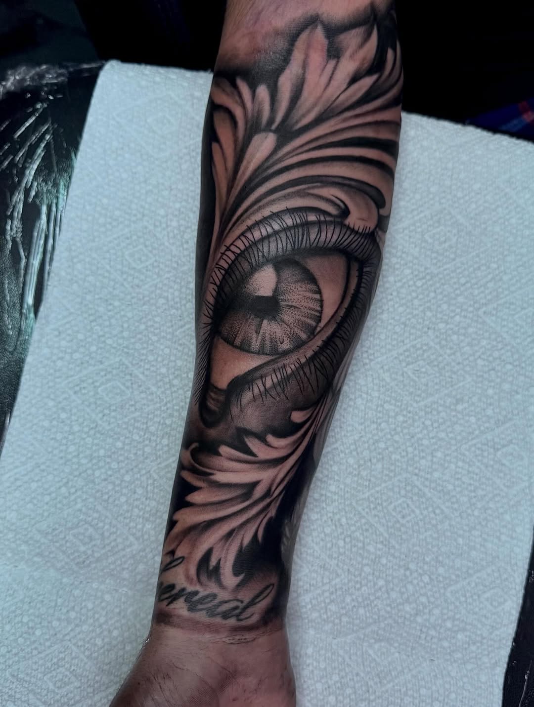 Tattoo by @colby_tattoos — realism, black_and_grey