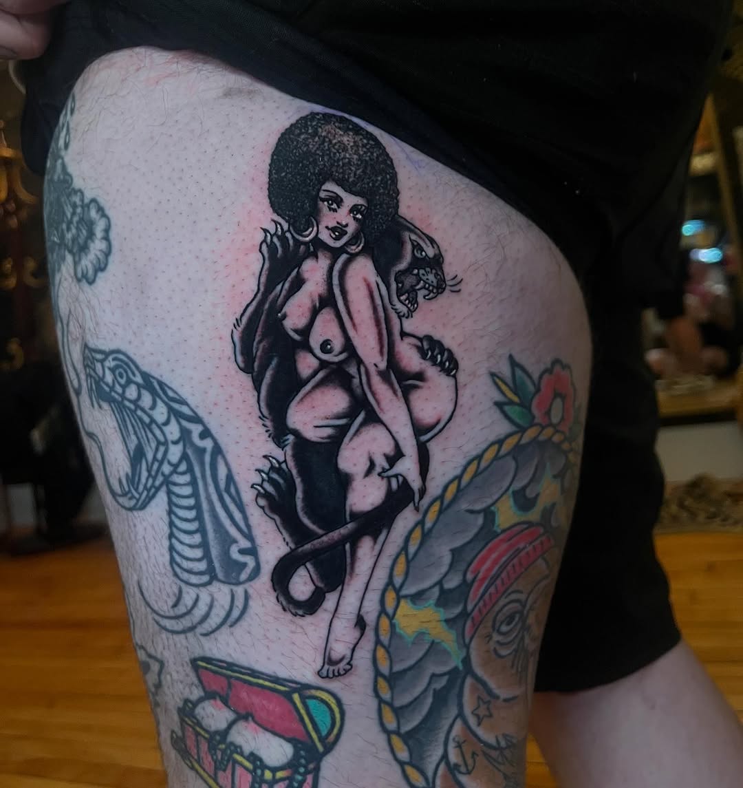 Tattoo by @maddwell.tattoos — american_traditional, illustrative