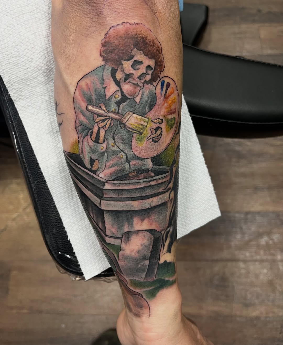 Tattoo by @wildroottattoo — illustrative, realism