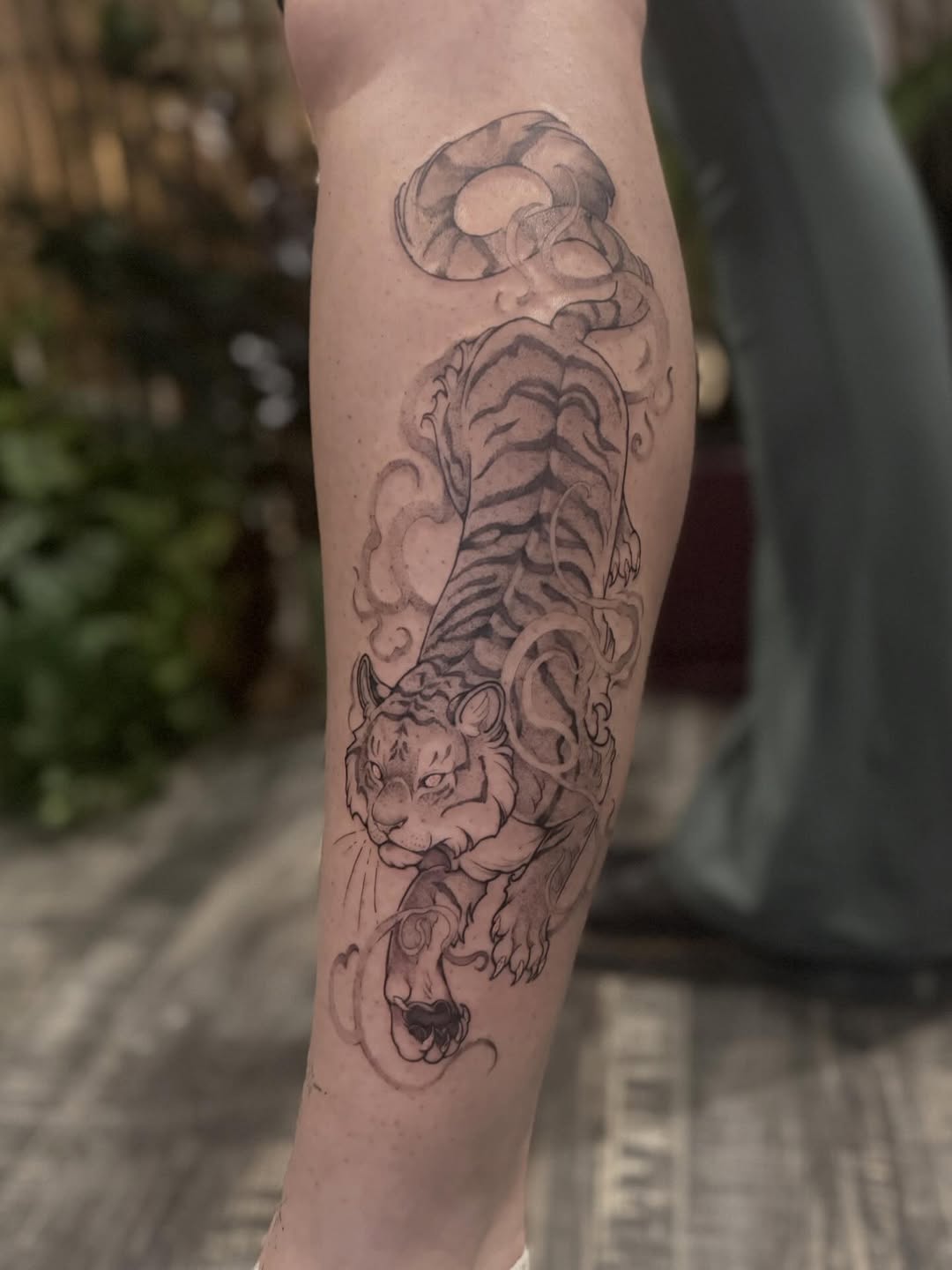 Tattoo by @pixi.bite — black_and_grey, illustrative