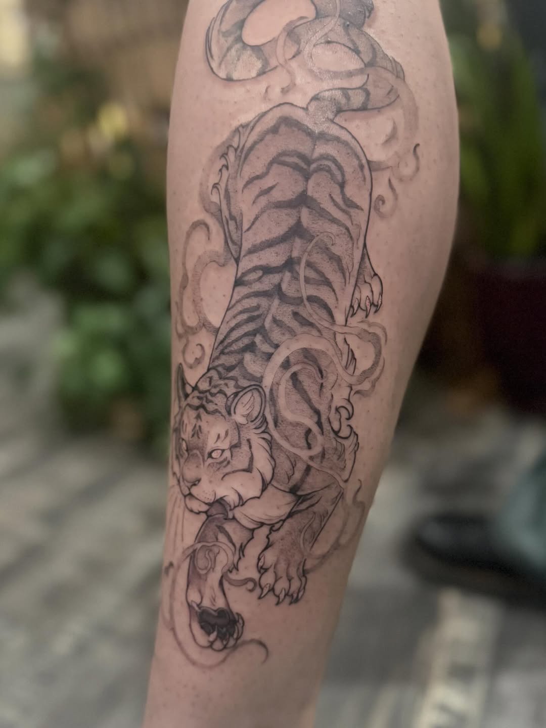 Tattoo by @pixi.bite — black_and_grey, realism