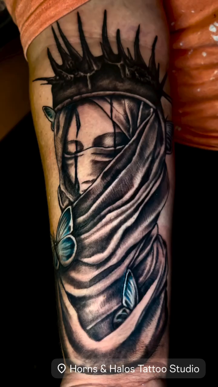 Tattoo by @deviousink1 โ black_and_grey, realism
