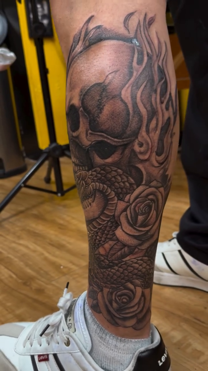 Tattoo by @famous77 — realism, black_and_grey