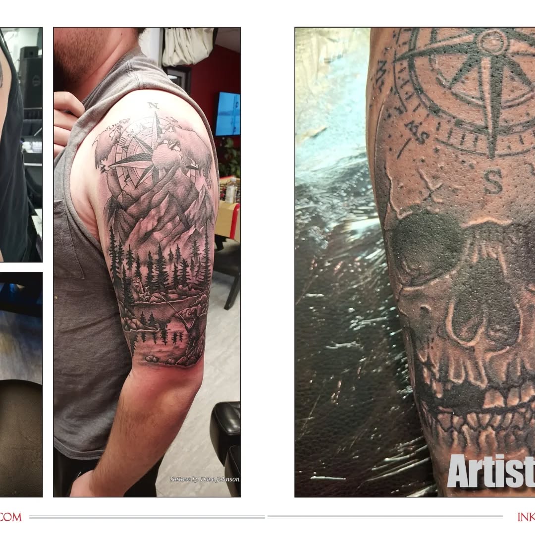 Tattoo by @tattoodaveatlivingcanvastattoo — realism, black_and_grey