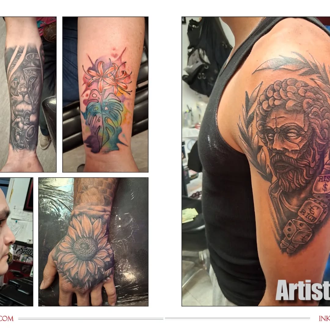 Tattoo by @tattoodaveatlivingcanvastattoo — black_and_grey, realism