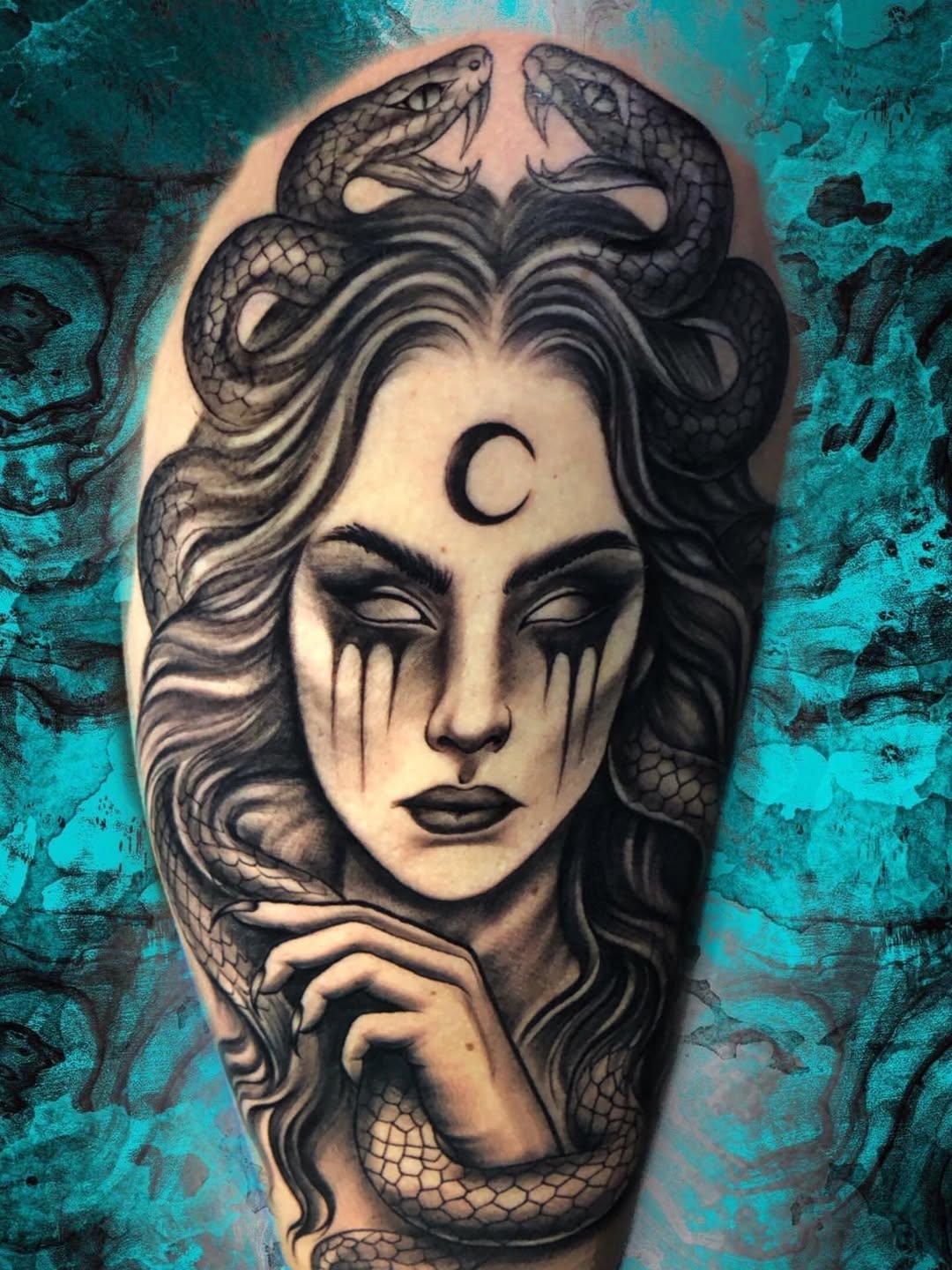 Tattoo by @chautattoo_ โ dark_realism, black_and_grey