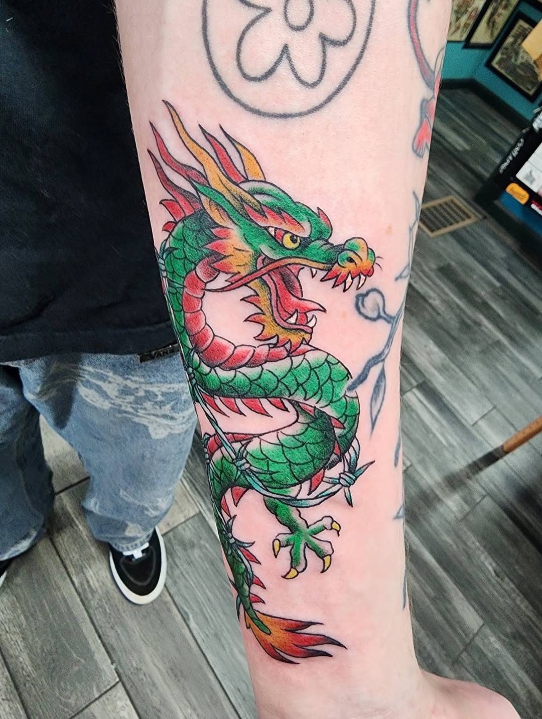 Tattoo by @heidihoodtattoos — japanese_irezumi, american_traditional
