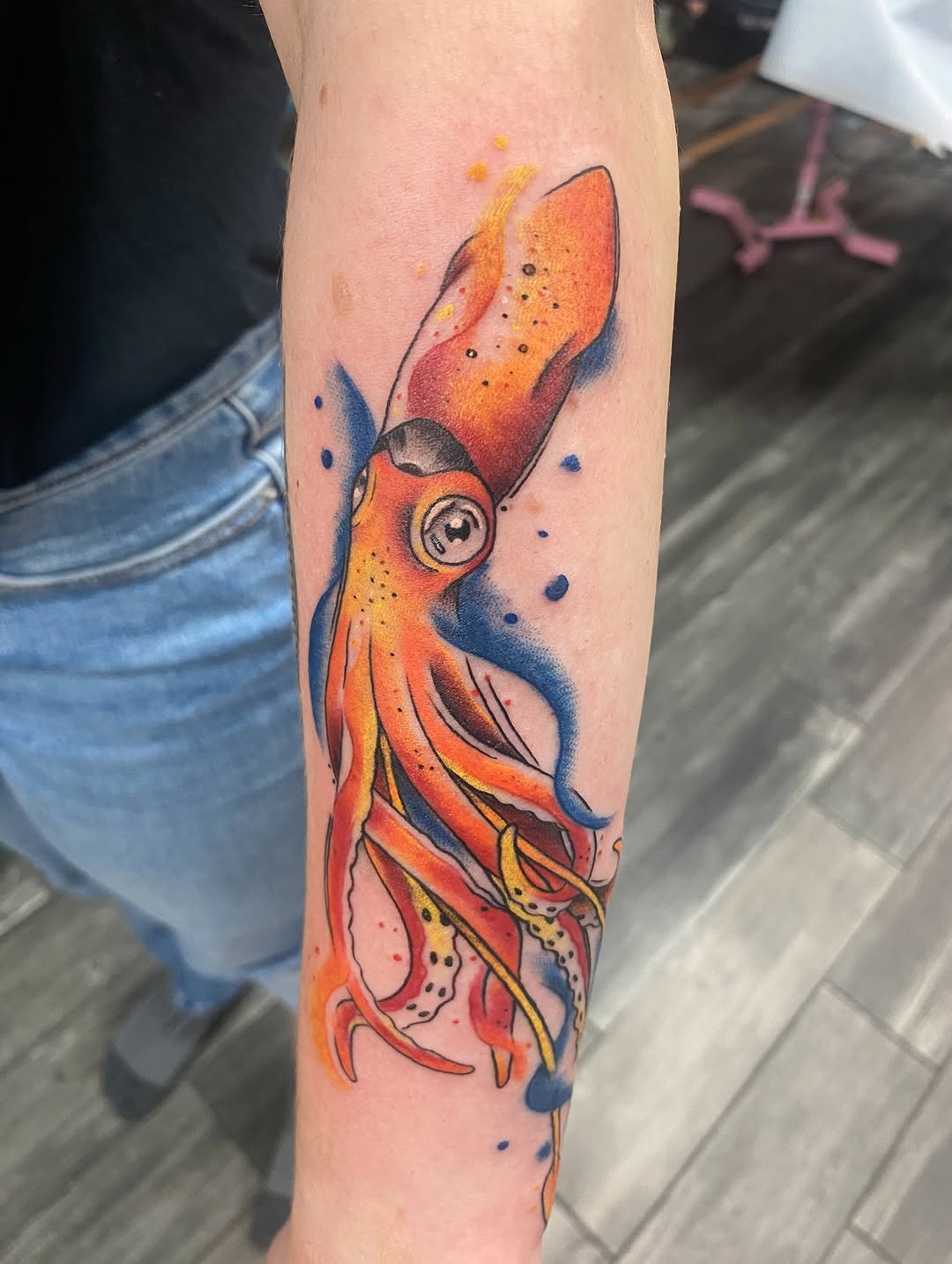 Tattoo by @heidihoodtattoos — watercolor, new_school