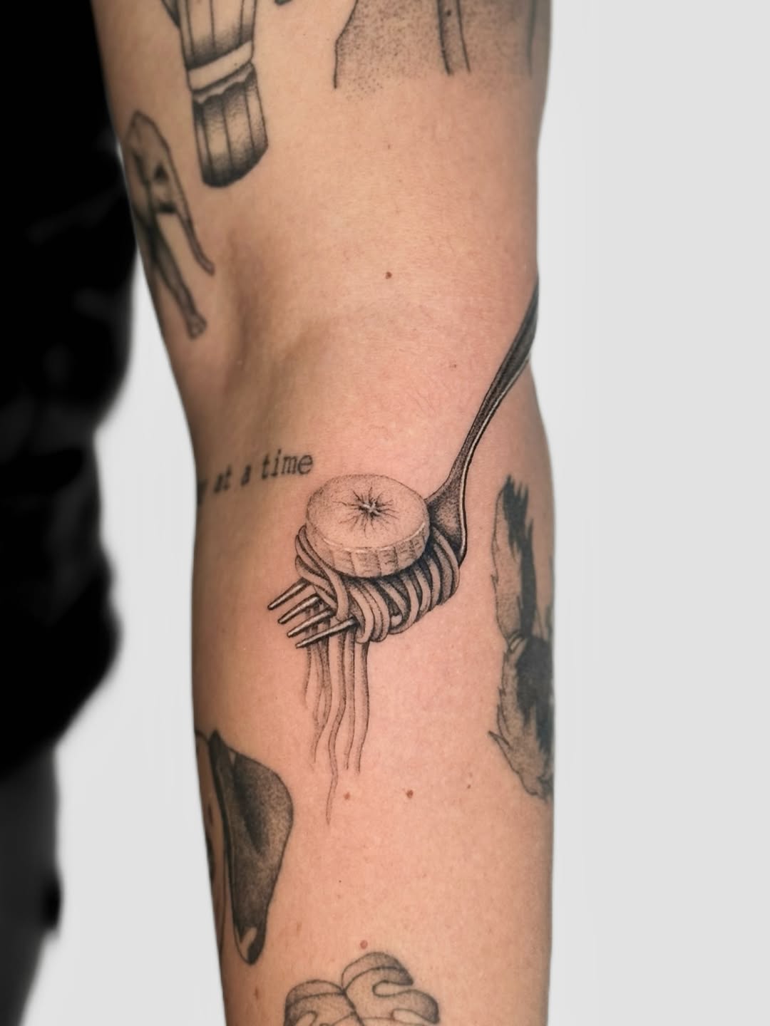 Tattoo by @nickyrose.tattoos โ illustrative, black_and_grey