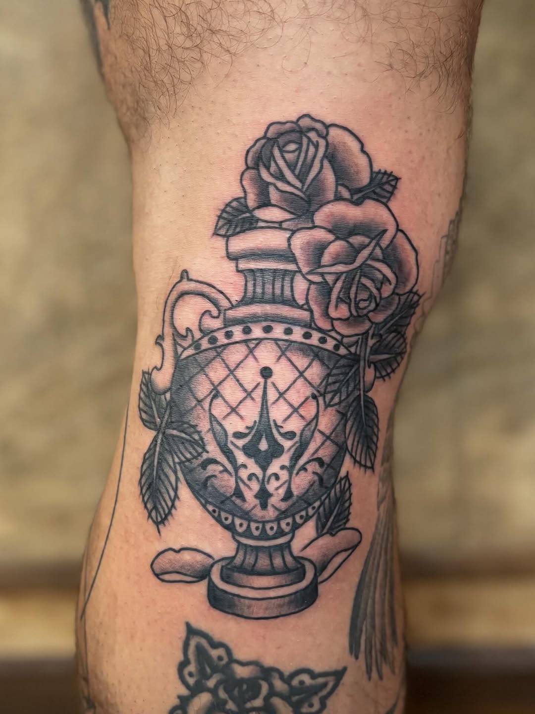 Tattoo by @evanbissotattoos — black_and_grey