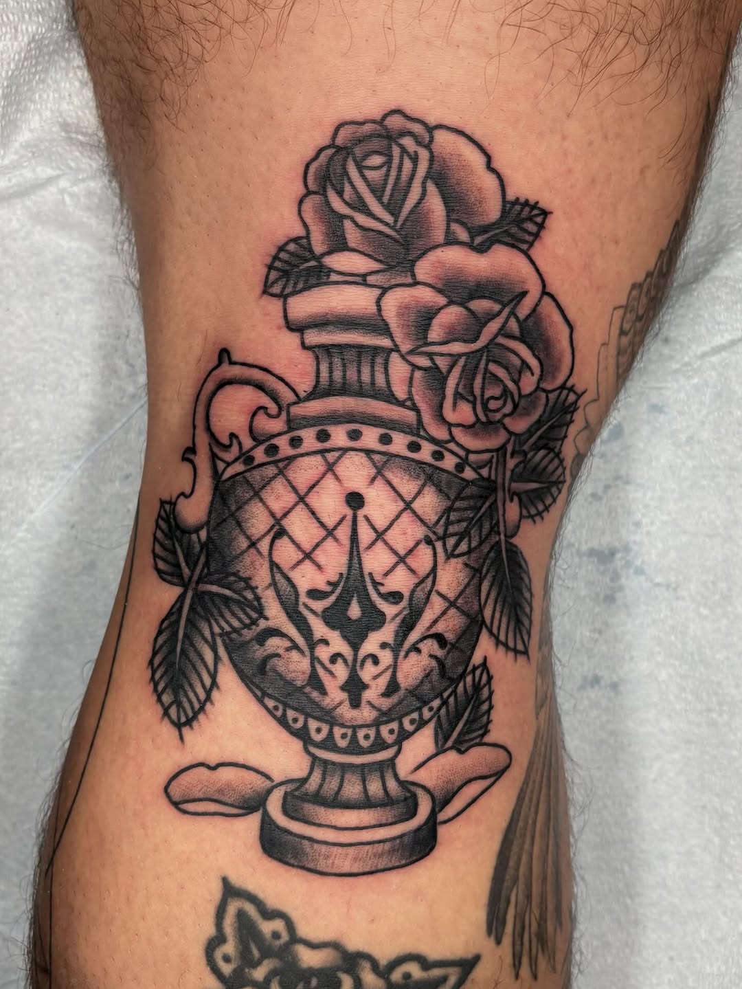 Tattoo by @evanbissotattoos — black_and_grey