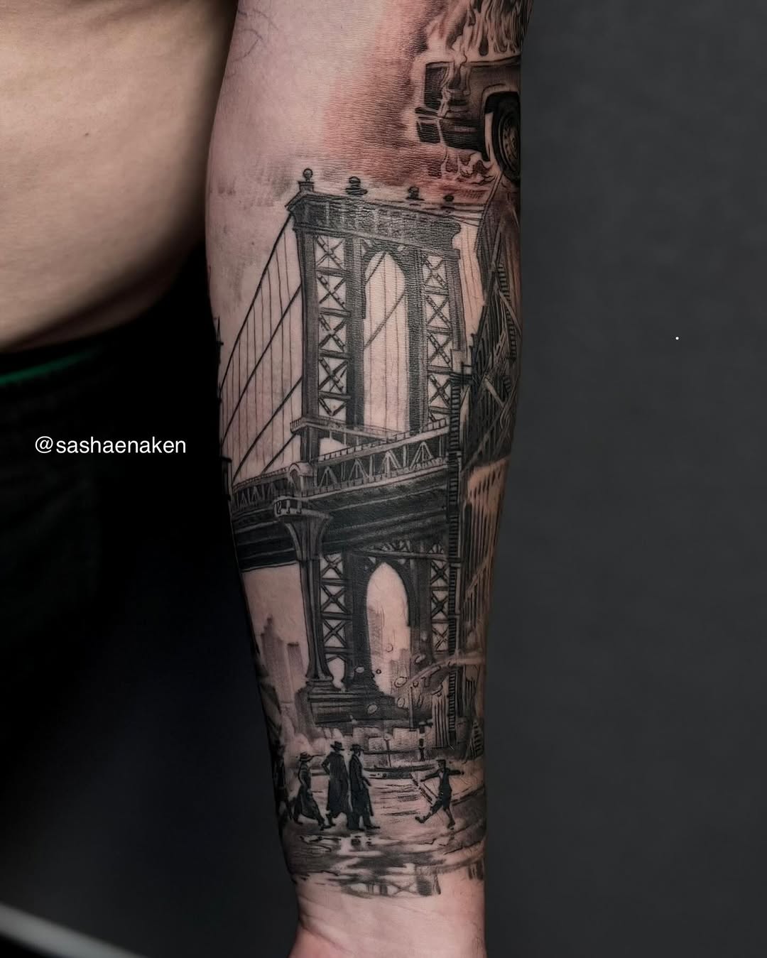 Tattoo by @sashaenaken — realism, black_and_grey