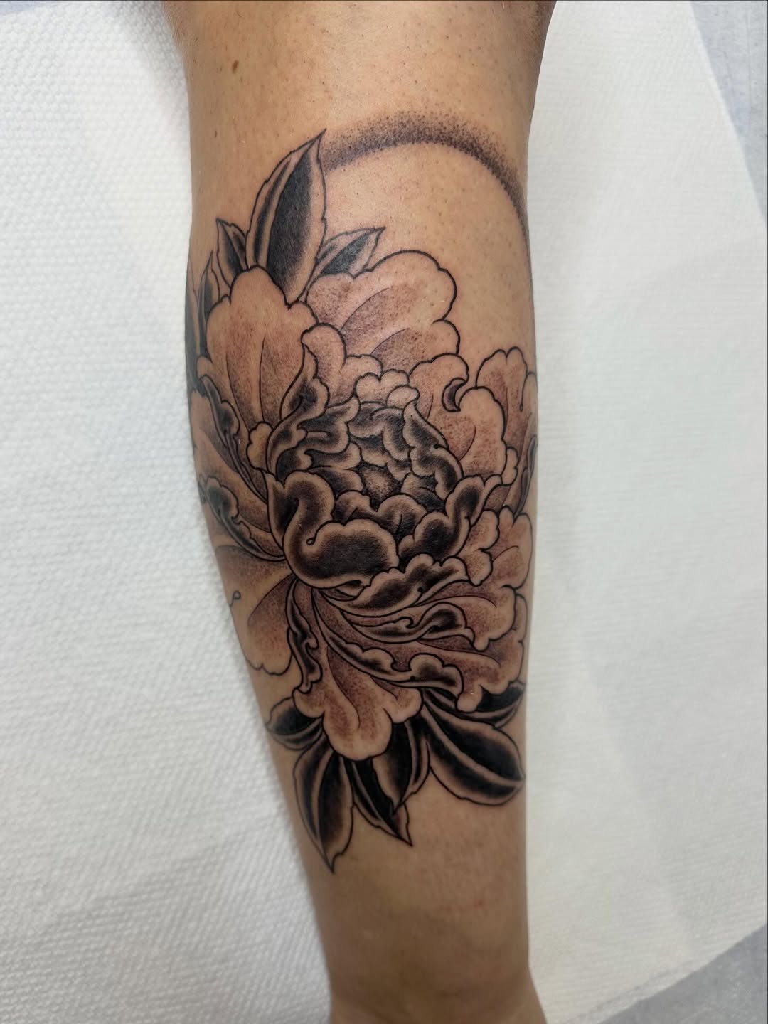 Tattoo by @owlyntattoo — japanese_irezumi, black_and_grey
