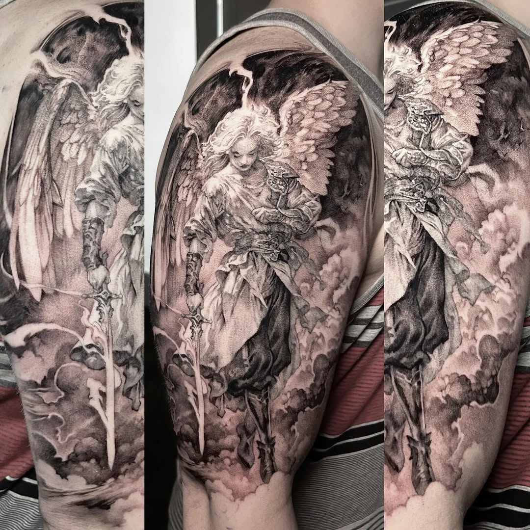 Tattoo by @roveink — realism, black_and_grey