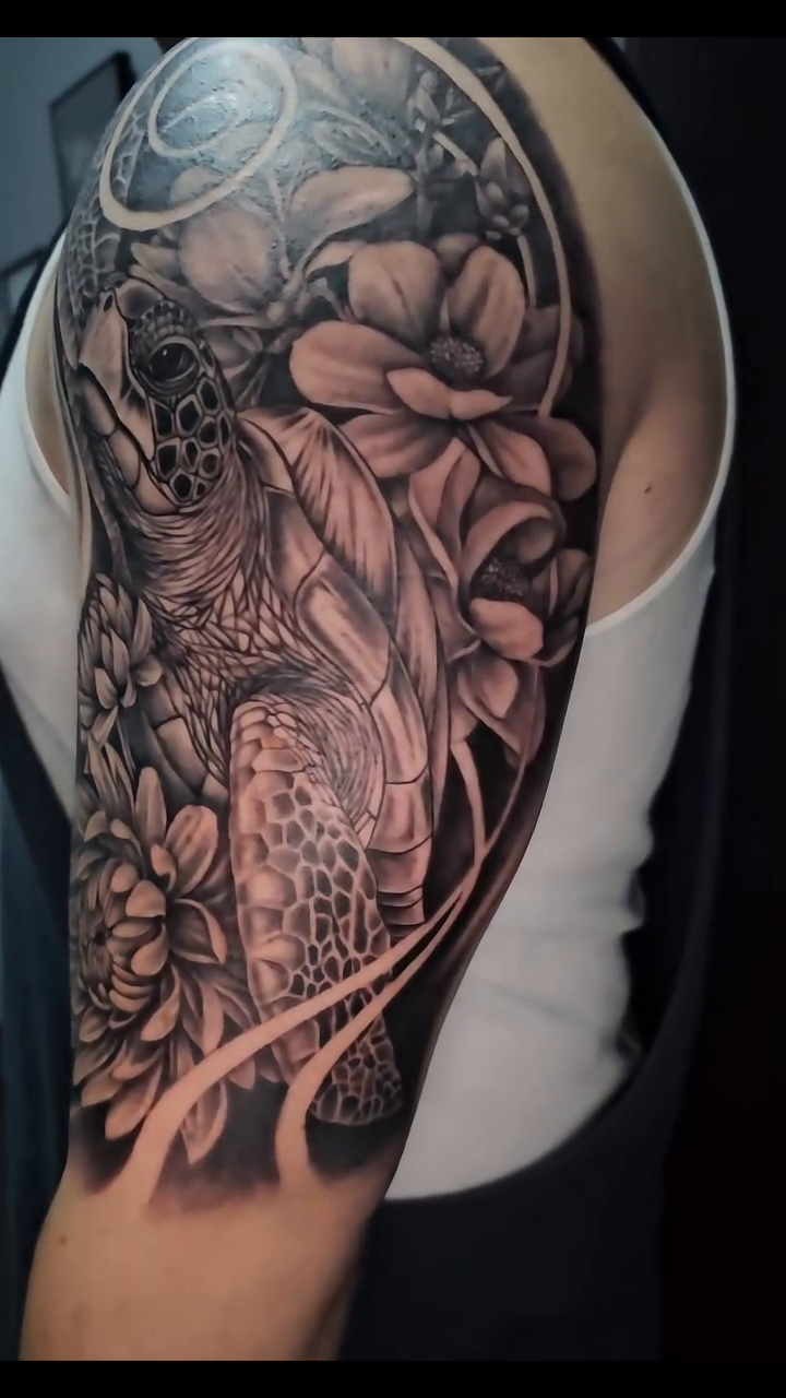 Tattoo by @mikeotattoo — black_and_grey, realism