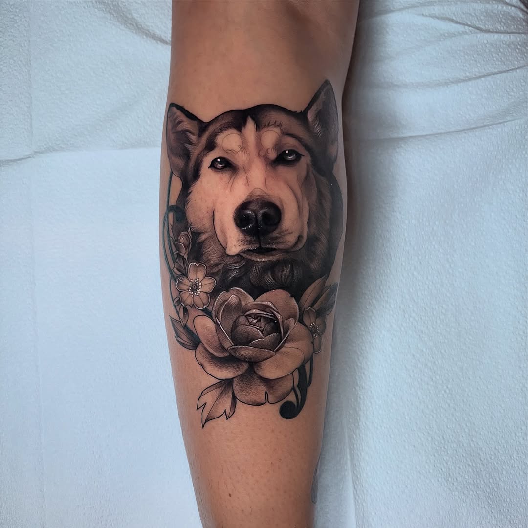 Tattoo by @stretched.marks.tattoo — realism, black_and_grey
