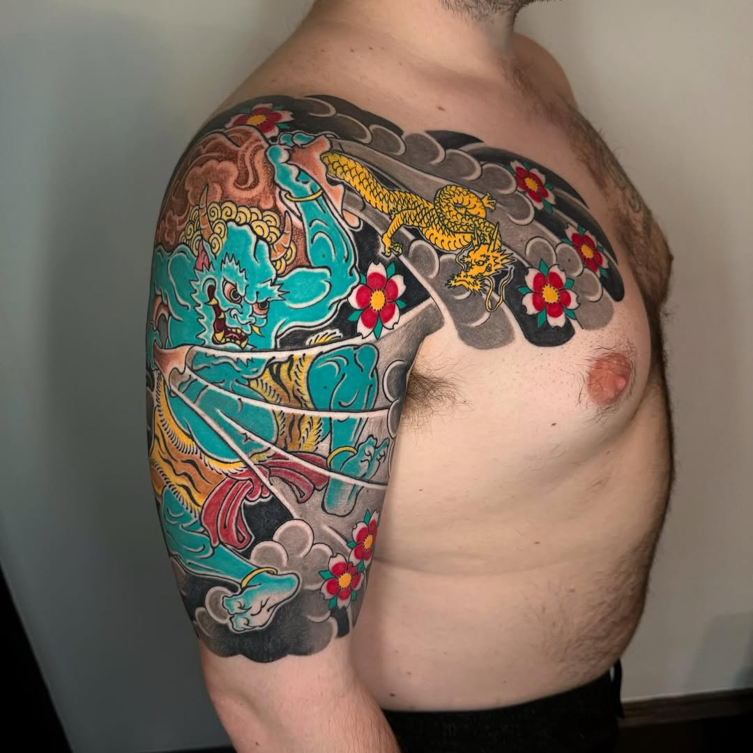 Tattoo by @horihan666 — japanese_irezumi, black_and_grey
