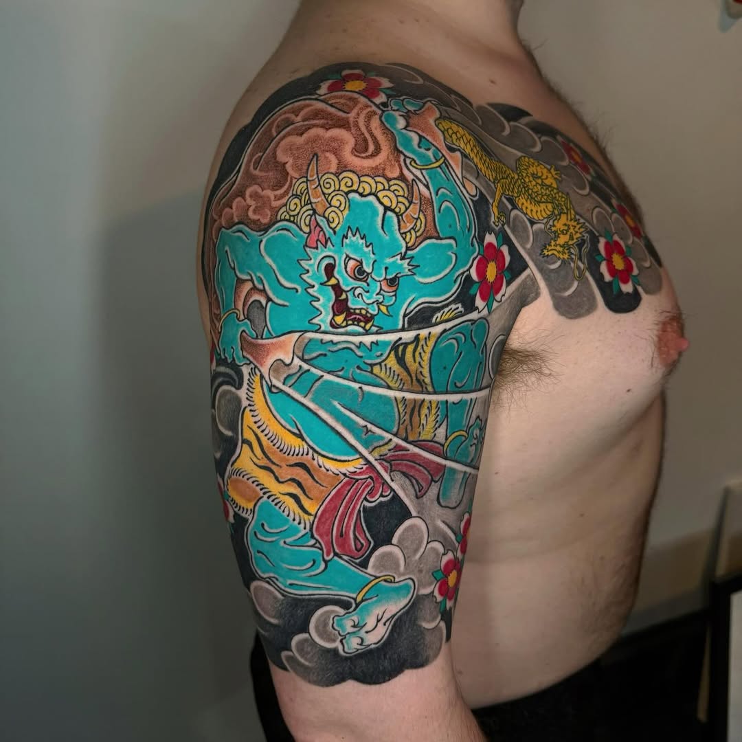Tattoo by @horihan666 — japanese_irezumi, black_and_grey