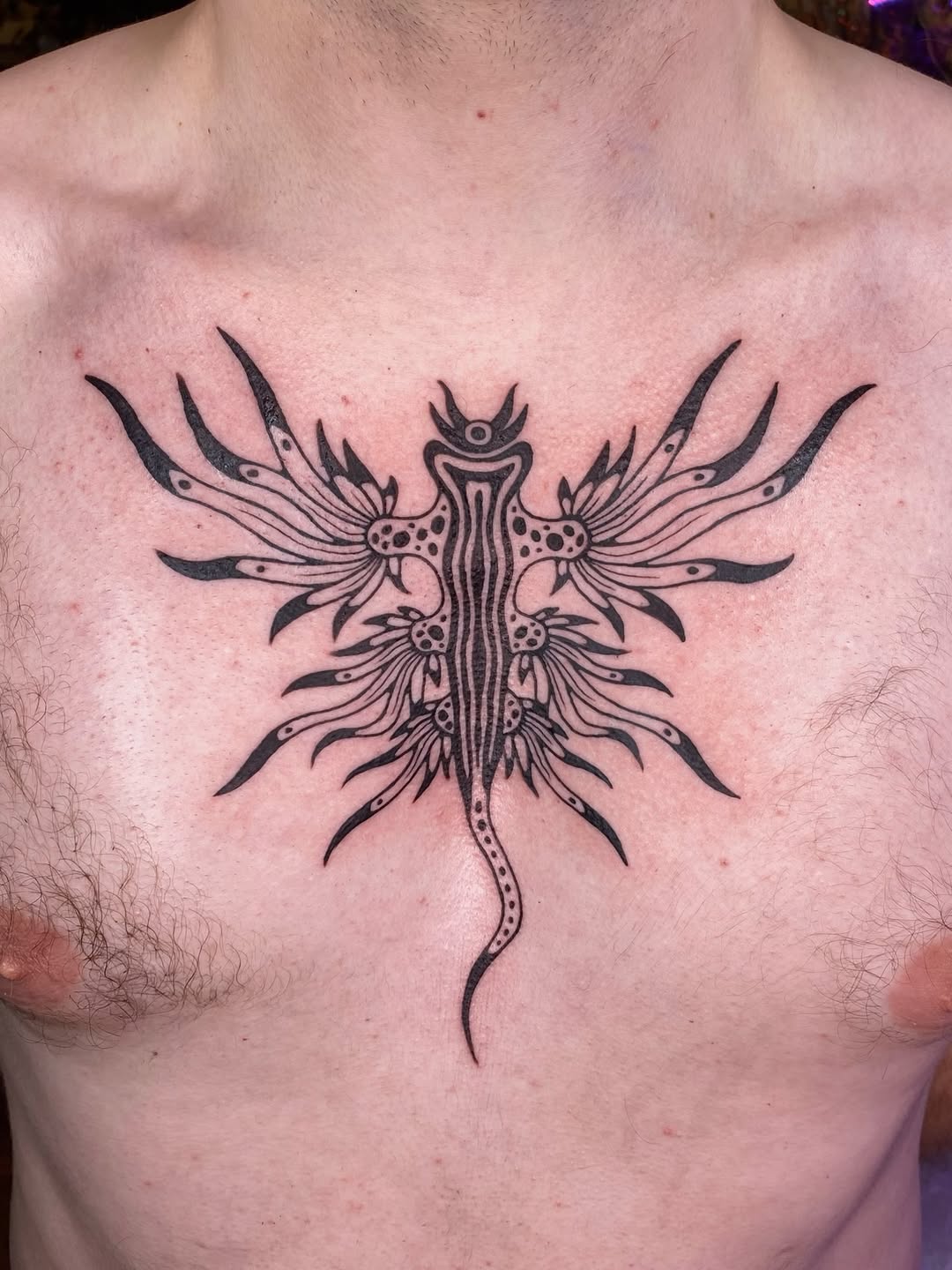 Tattoo by @lemonboyinks — blackwork, ornamental