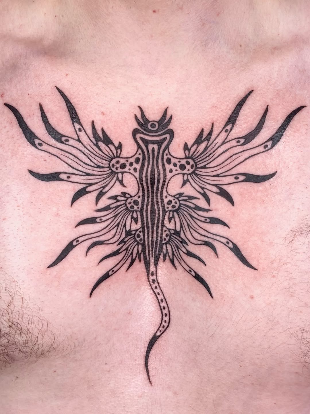 Tattoo by @lemonboyinks — blackwork, ornamental
