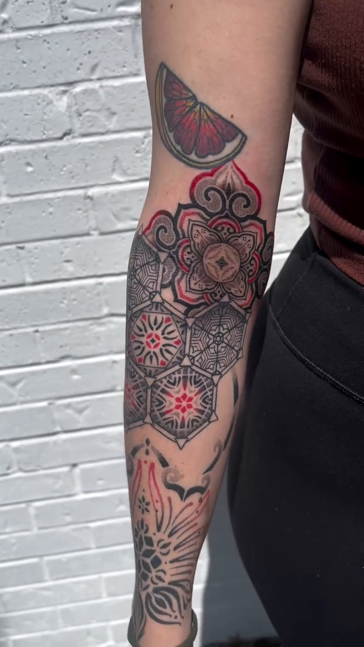 Tattoo by @inkbysilvereye — geometric, dotwork