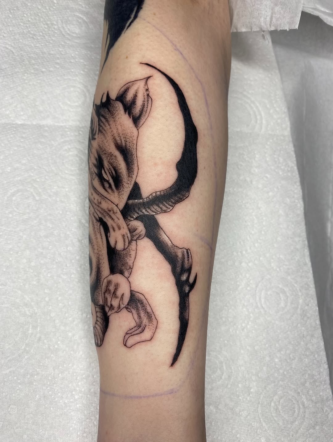 Tattoo by @annaxinks โ realism, black_and_grey