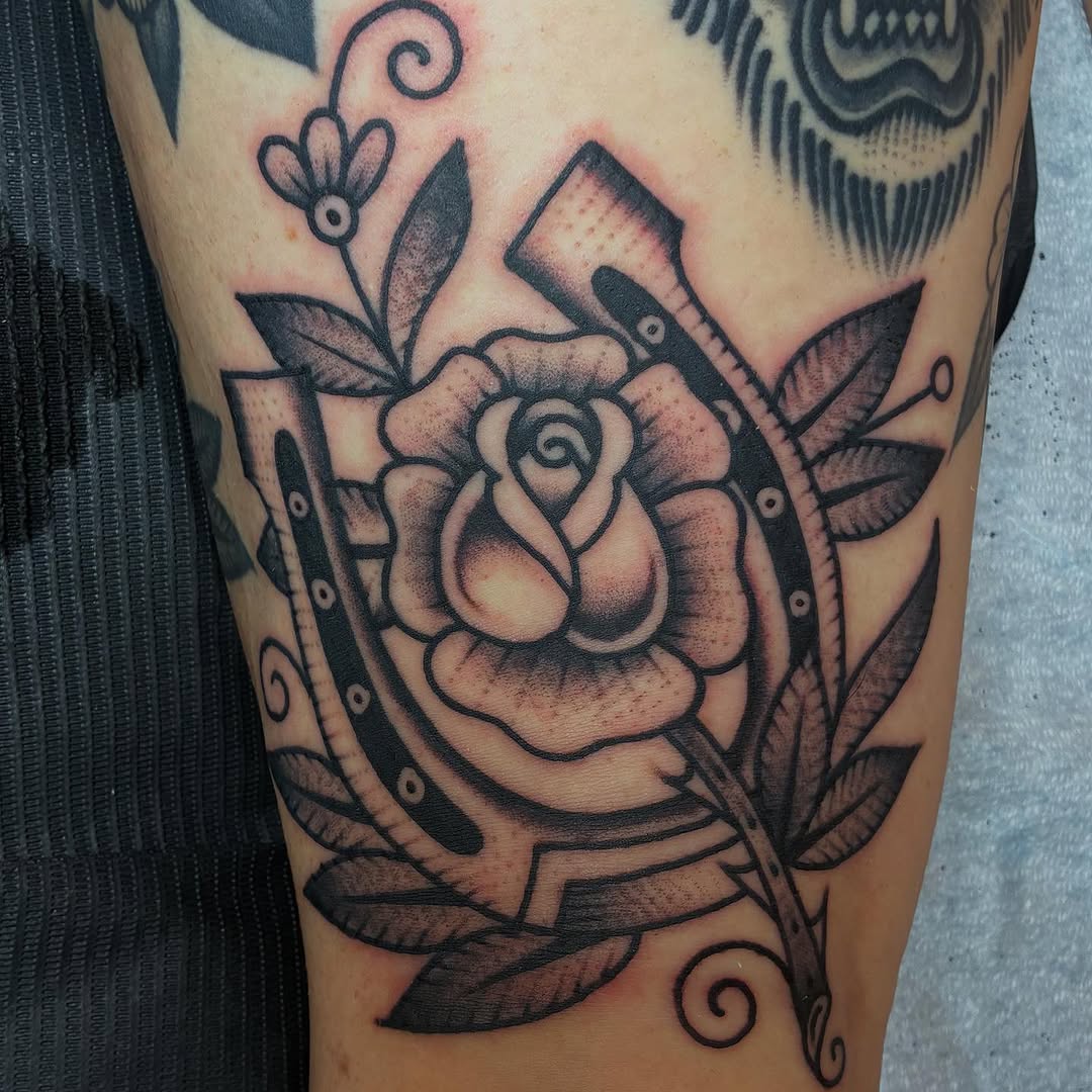 Tattoo by @robbanksofamerica — american_traditional, black_and_grey