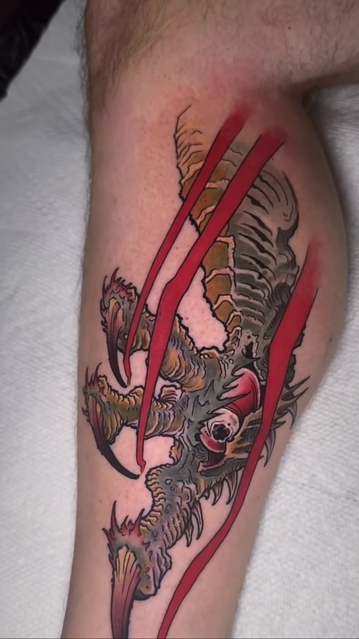 Tattoo by @carterclvn — japanese_irezumi, black_and_grey
