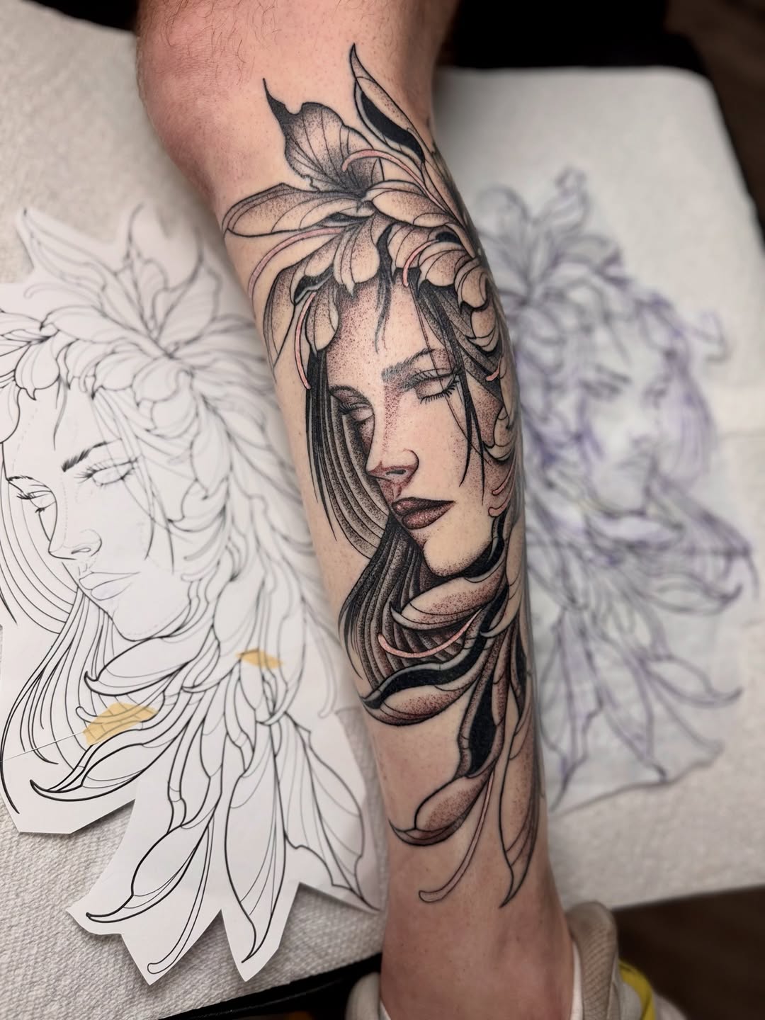 Tattoo by @romito.ink — black_and_grey, fine_line