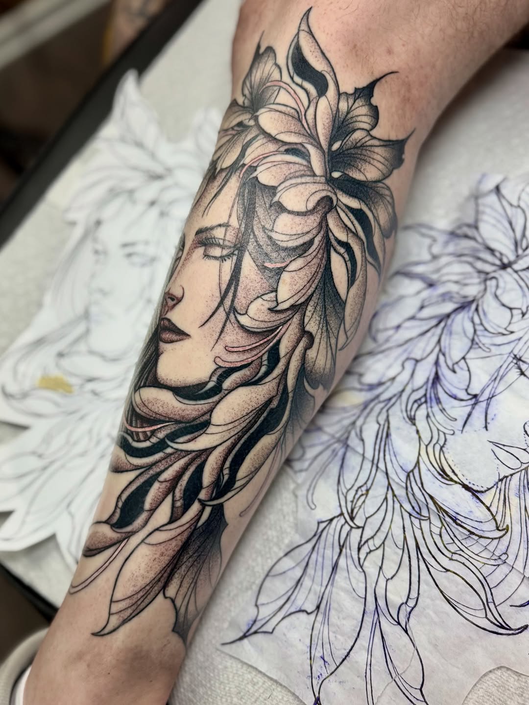 Tattoo by @romito.ink — black_and_grey, fine_line