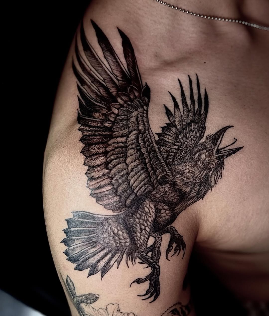 Tattoo by @cass.tats — black_and_grey, dotwork