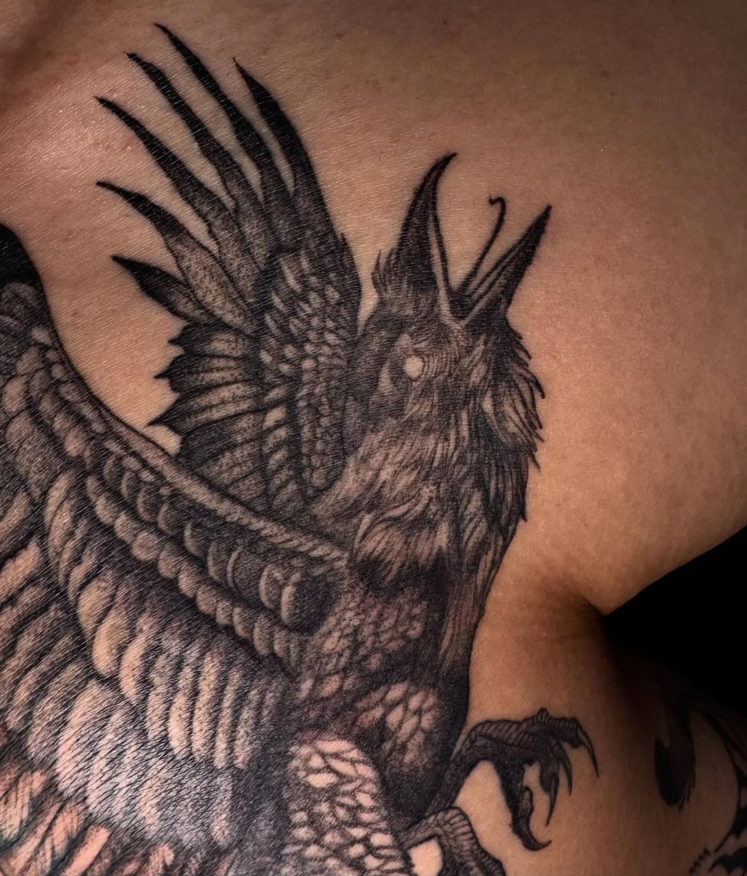 Tattoo by @cass.tats — black_and_grey, realism