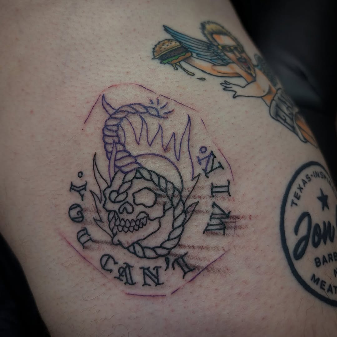 Tattoo by @haleygunz — american_traditional, lettering_script