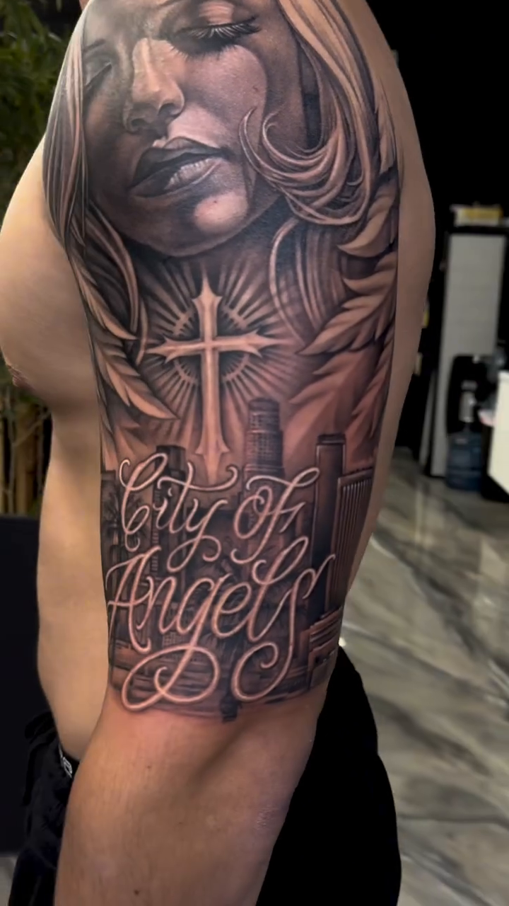 Tattoo by @rtk_tats — realism, black_and_grey