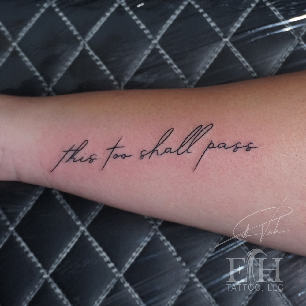 Tattoo by @donaldvoelker — lettering_script, fine_line