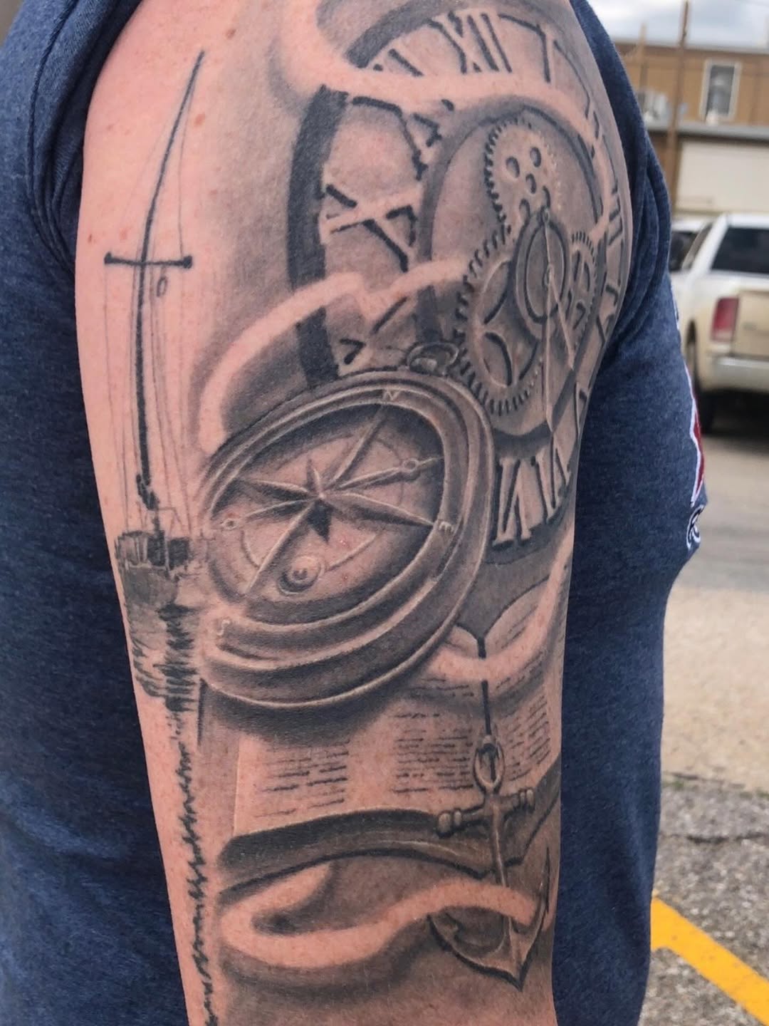 Tattoo by @pweemorales — black_and_grey, realism