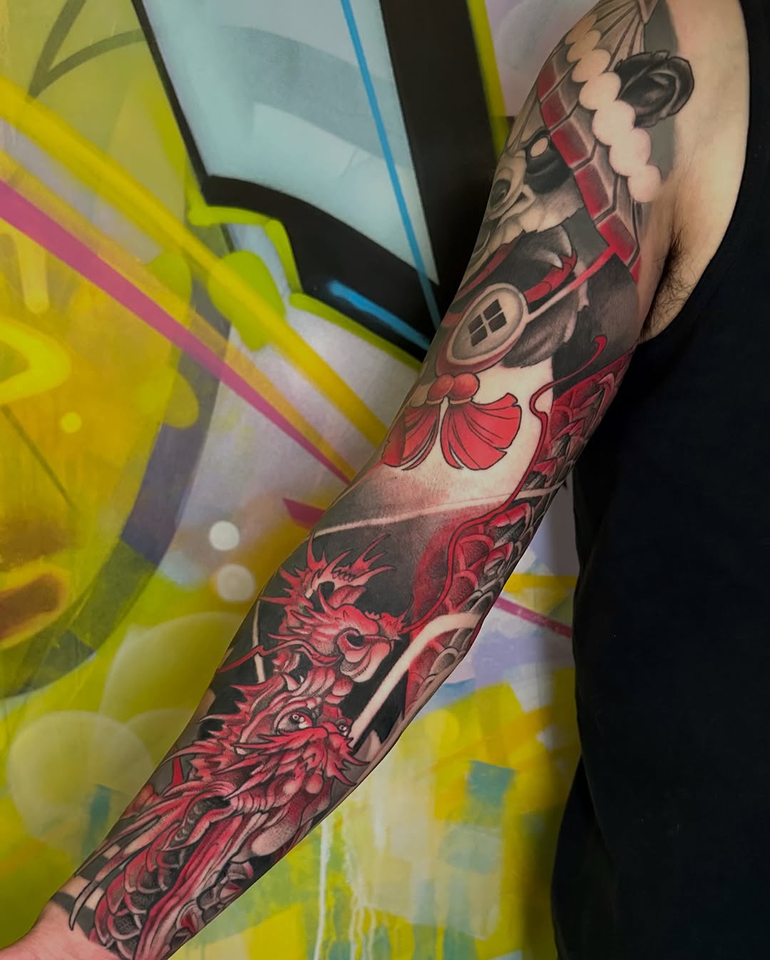 Tattoo by @paynterly.ink — japanese_irezumi, black_and_grey