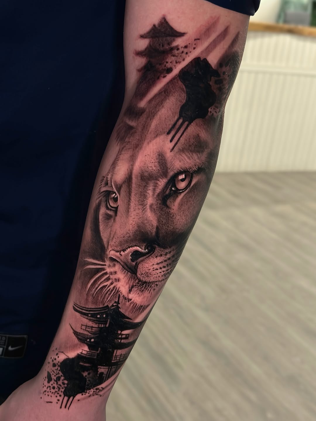 Tattoo by @fishbonestattoo — realism, black_and_grey