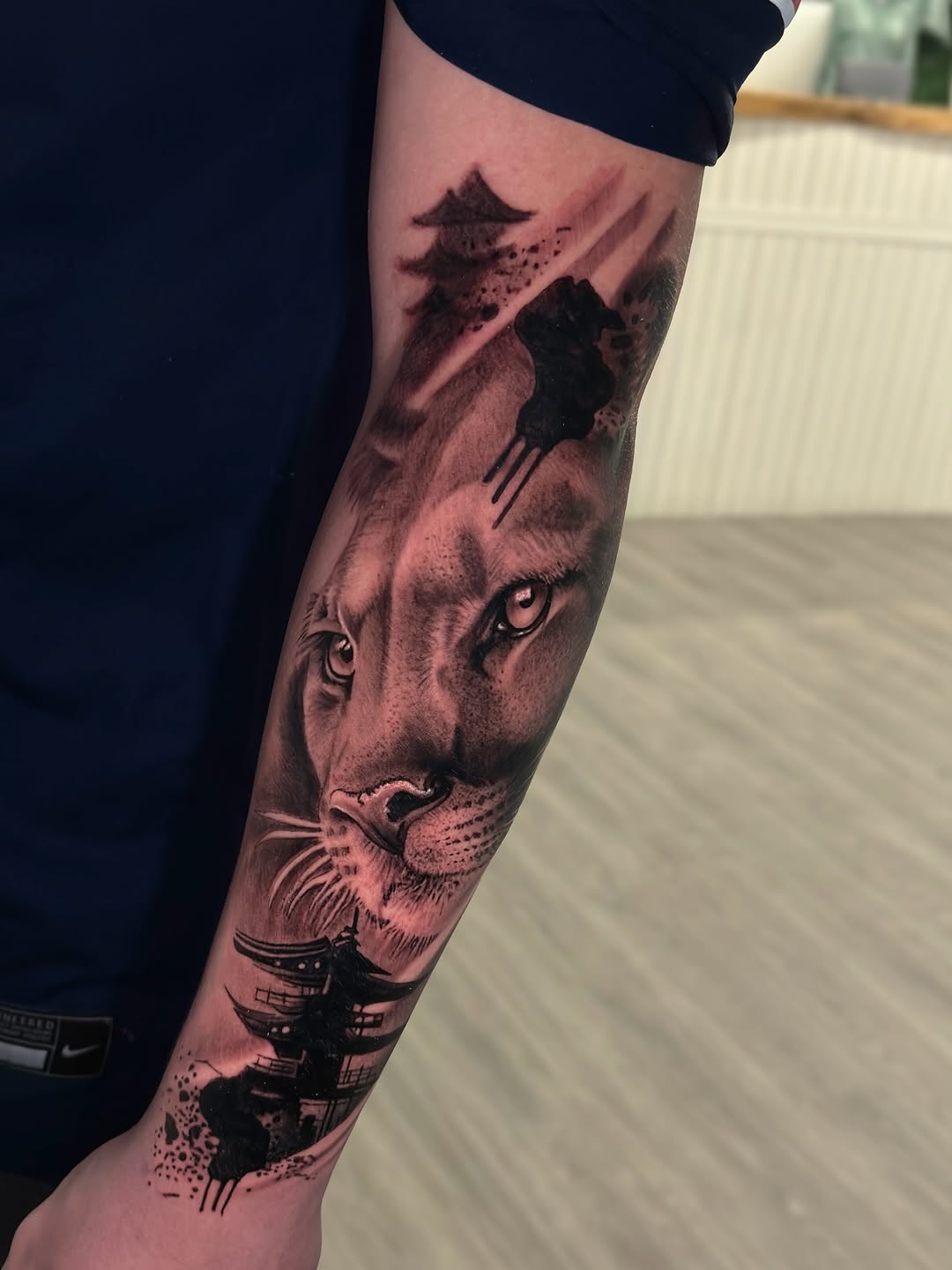 Tattoo by @fishbonestattoo — realism, black_and_grey
