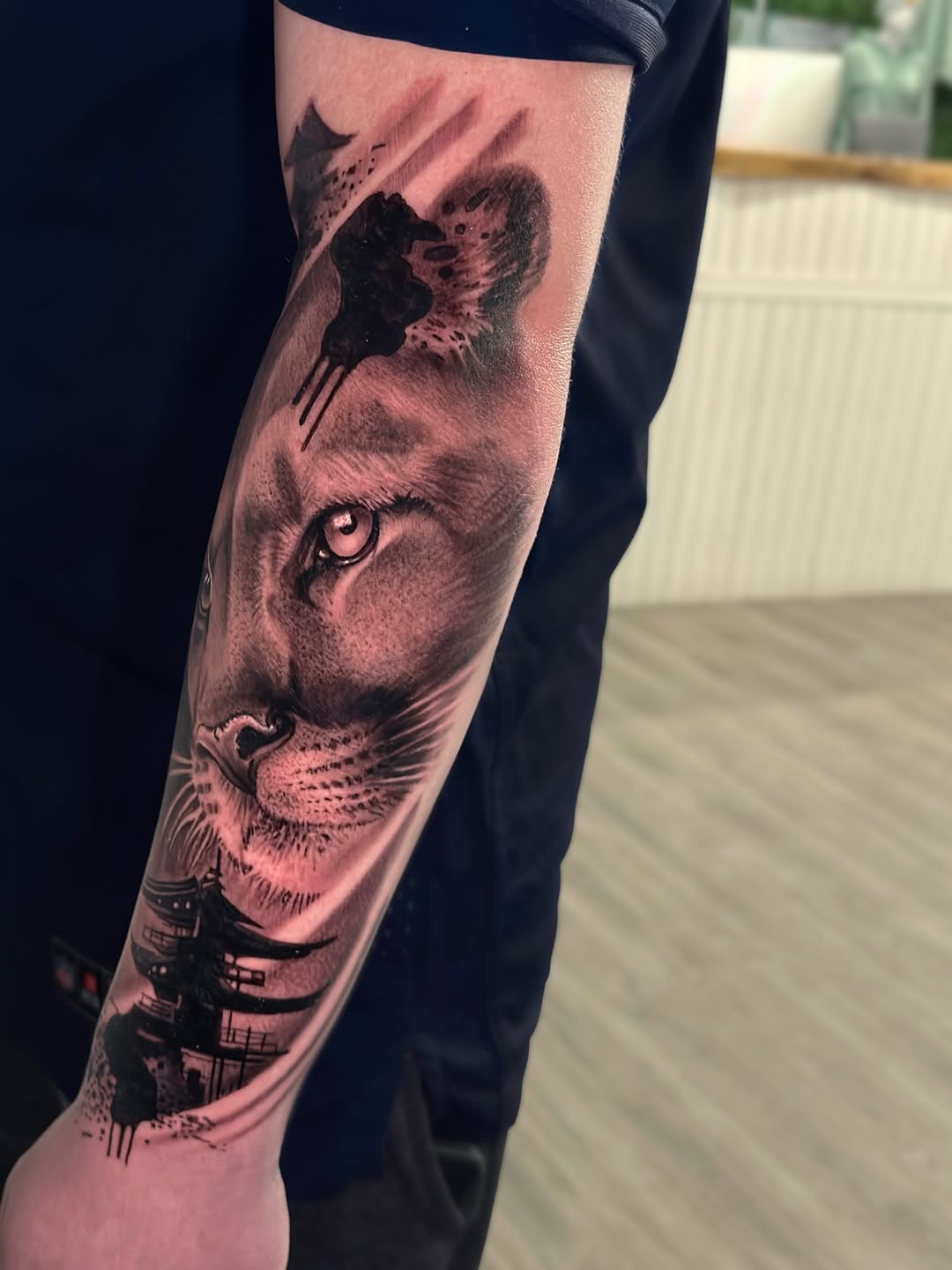 Tattoo by @fishbonestattoo — realism, black_and_grey